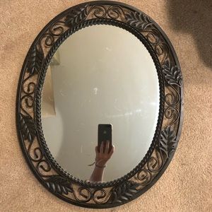 wrought iron frame mirror